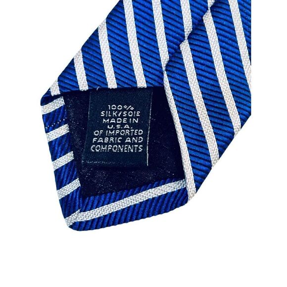 Vintage Westbury London Silk Hand Tailored Blue Stripe 60" x 3.25" Necktie Tie - Picture 6 of 7